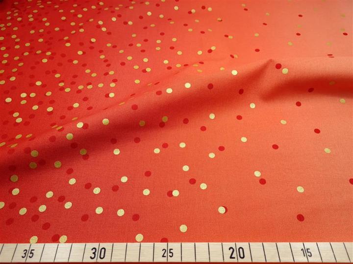 Baumwolle Metallic Confetti Red Moda 
