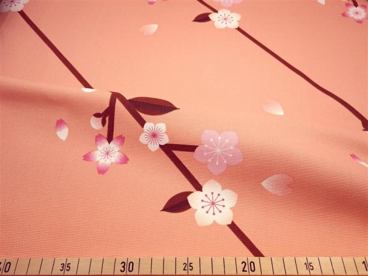Baumwolle Canvas Sakura, pfirsich Rico Design 